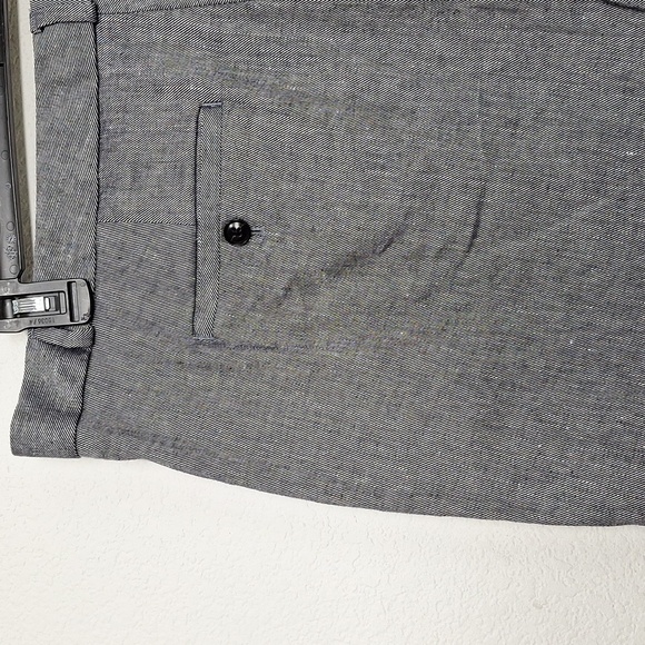 Banana Republic Gray Avery Preppy Lagenlook Linen Blend Trouser Pants Size 16L - Picture 10 of 12